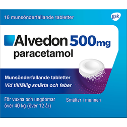 Alvedon 500mg 16 st Munsönderfallande tablett