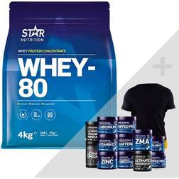 Star Nutrition Whey-80 4kg + Bonus Product