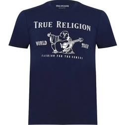 True Religion Buddha Logo Tee - Navy/Silver