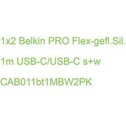 Belkin to USB-C Braided Silicone 1m Twin Pack, Mi