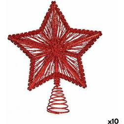 Röd Stål Plast Julstjärna