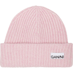 Ganni Rib Knit Beanie - Pink