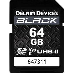 Delkin BLACK SDXC Class 10 UHS-II V90 300/250MB/s 64GB