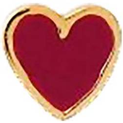 Stine A Petit Love Heart Burgundy Enamel Förgyllt-Silver 925