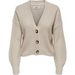 Only Carol Texture Knitted Cardigan - Grey/Pumice Stone