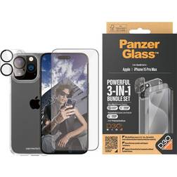 PanzerGlass 3-in-1 Privacy Protection Pack for iPhone 15 Pro Max