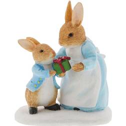 Beatrix Potter Mrs. Rabbit Passing Rabbit a Present Figurine