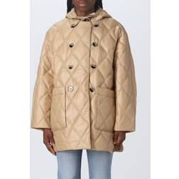 Ganni Quilted ripstop jacket beige