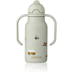 Liewood Kimmie Drinking Bottle 250ml Vehicles/Dove Blue
