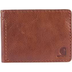 Carhartt Men's Bifold and Passcase, Durable Billfold Wallets, Available and Canvas Styles, Brown
