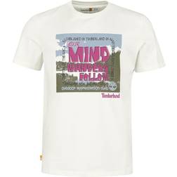 Timberland – Vit t-shirt med naturtryck-Vit/a