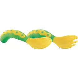 Nuby Starter Spoon & Fork 9m Yellow/Green