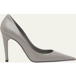 Prada Brushed Leather Pumps Cloudy Gray