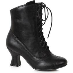 Ellie shoes sarah victorian granny costume black boots shoes heels 253-sarah-blk