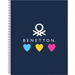 Benetton Anteckningsbok Love Marinblå A4 120 Blad