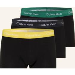 SockShop Calvin Klein – Svarta bomullstrunks med stretch och låg midja 3-pack-Svart/a