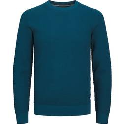 Jack & Jones Atlas Round Neck Knitted Sweater - Blue/Sailor Blue