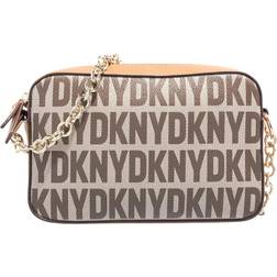 DKNY Seventh Avenue Small Faux Leather Camera Bag Brown