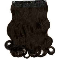Lullabellz Thick Curly Clip In Hair Extensions 20 inch Dark Brown