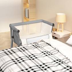 vidaXL Baby Bed with Mattress linen