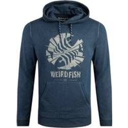 Weird Fish Bryant Graphic Pop Over Hoodie Federal Blue