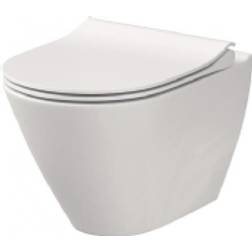 CERSANIT City Oval Wand-Tiefspül-WC mit WC-Sitz, SZCZ1001681773, weiß
