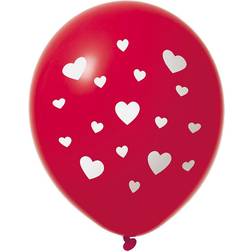 Latex Balloons Sweet Hearts Red 6-pack