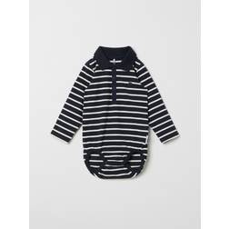Polarn O. Pyret Striped Polo Shirt Babygrow - Blue (60600612-483)