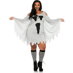 Leg Avenue Jersey Ghost Women's Halloween Costume Plus Size