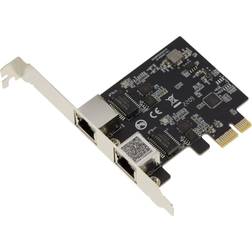 PCIe 2.5 LAN-kort Dual Gigabit ETHERNET 10 100 1000 2500 1G 2.5G 2 portar RJ45. CHIPSET REALTEK RTL8125