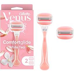 Venus Gillette Venus ComfortGlide White Tea Women's Razor 1 Handle 2 Refills