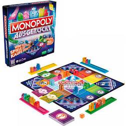 Hasbro Monopol brädspel, snabbt Monopol familjespel för 2–4 spelare, speltid ca 20 min