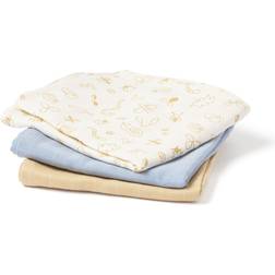 Kids Concept Muslin Blankets Set of 3 Blue