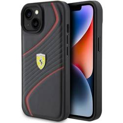 Ferrari Twist Metal Logo Case for iPhone 15