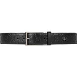 Gucci 4cm gg Embossed Leather Belt