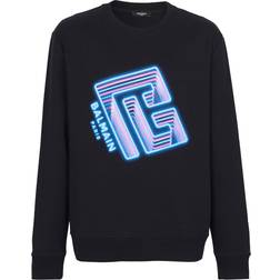 Balmain Neon Logo Sweatshirt - Black