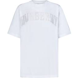 Burberry Lace Logo Cotton Oversized T-shirt