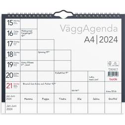Burde Wall Calendar 2024 Agenda A4