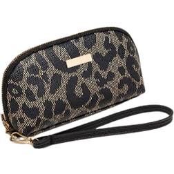 Shein Leopard Print Long Wallet Metal With Zipper For Daily
