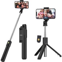 Gritin selfie stick, 3 in 1 bluetooth selfie stick tripod, extendable