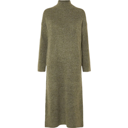 Selected Maline Long Sleeve Knit Dress - Dusky Green