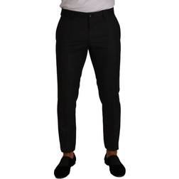 Dolce & Gabbana Gray Check Wool Formal Trouser Dress Pants IT48