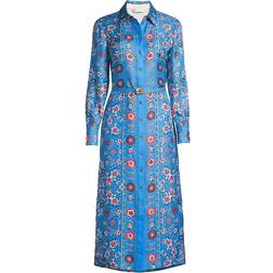 Tory Burch Printed silk midi dress multicoloured