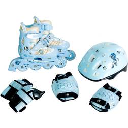FA Sports Inline Skates für Kinder inkl. Schutzset SkateGears, blau, Größe S/28-31 ChronoSports