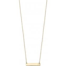 Elements Gold Yellow Gold Engravable Bar Necklace GN281