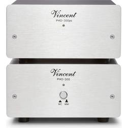 Vincent Vincent PHO 300 Phono Preamplifier MM/MC with Separate-Chassis Power Supply Silver