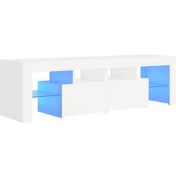 vidaXL Cabinet with Led Lights White TV-bänk 140x40cm