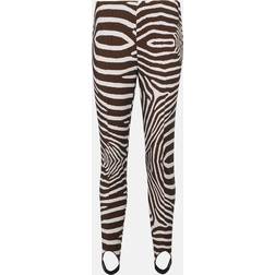 Bogner Elaine zebra-print stirrup ski pants multicoloured