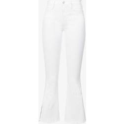Frame Le Crop Mini Flare Flared Leg Mid Rise Jeans - White