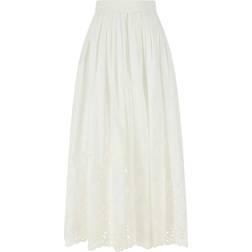 Chloé Embroidered Mid-Length Skirt - White